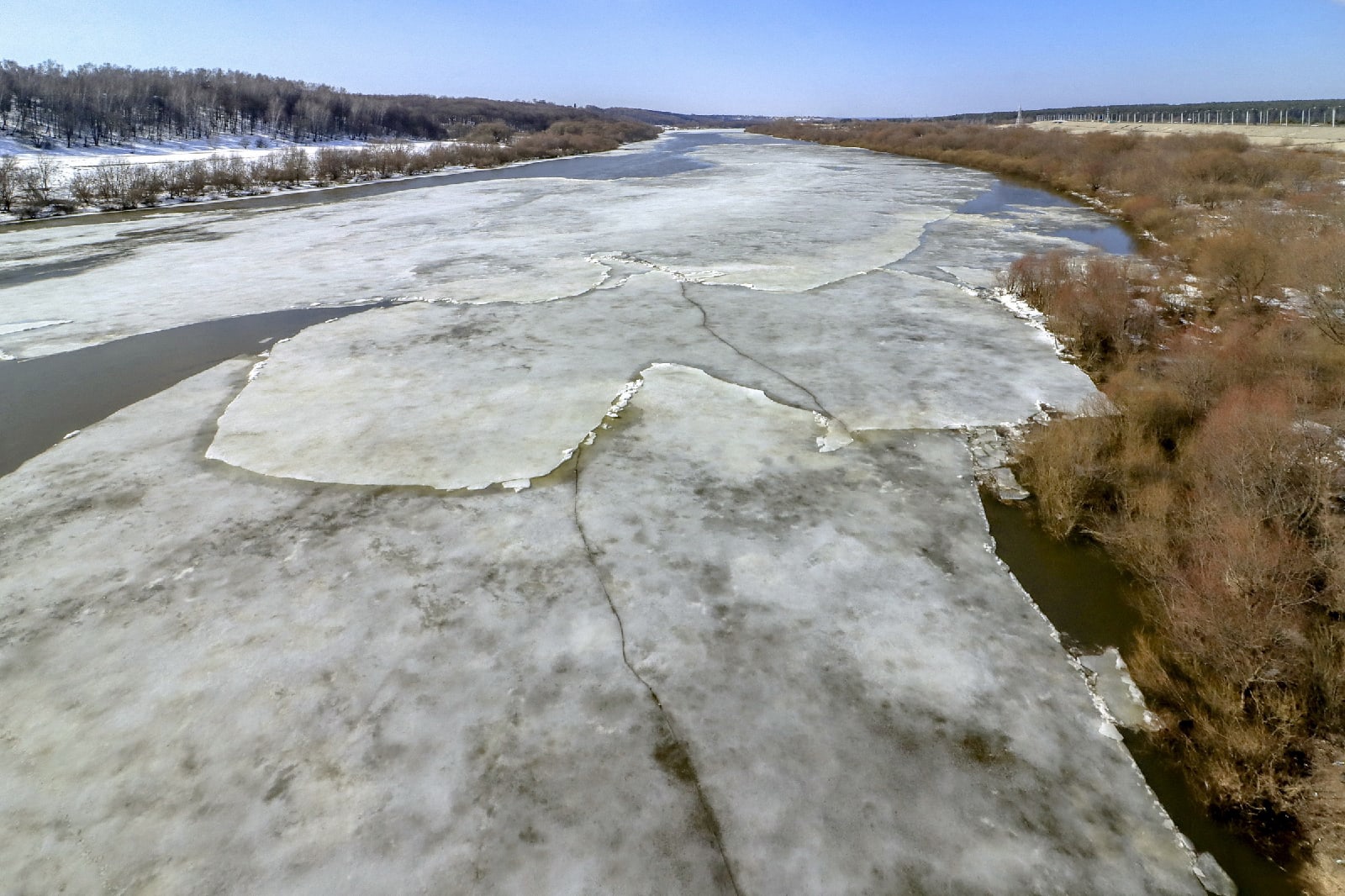 лед ока ледоход 30 марта 2021 года