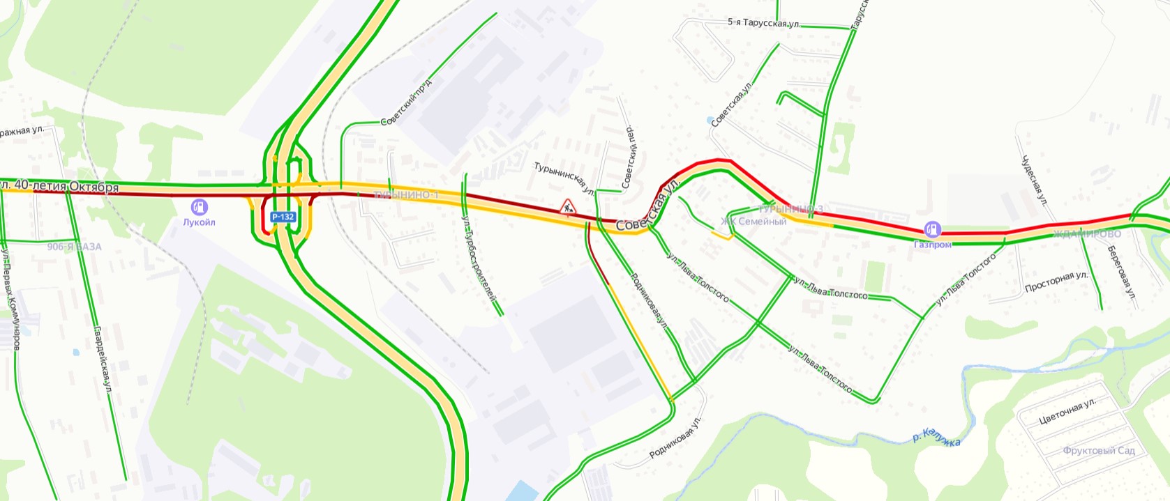 Пробка в Турынино Калуга