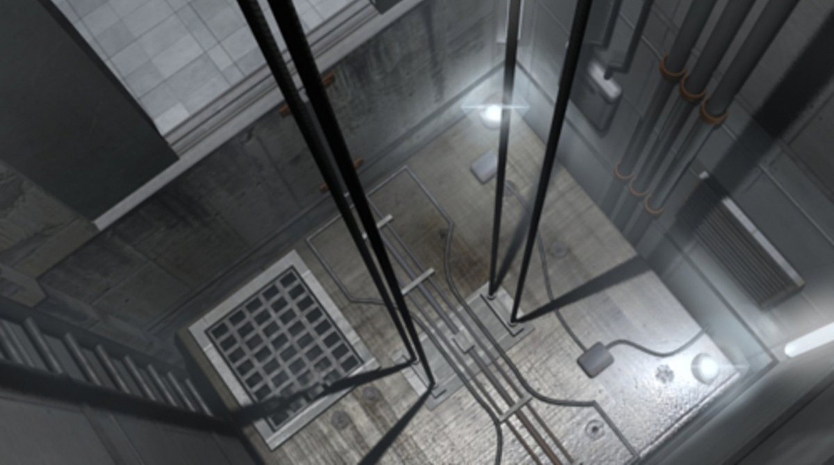 В лифте кнопка первого этажа находится на высоте 1 м 20 см от пола