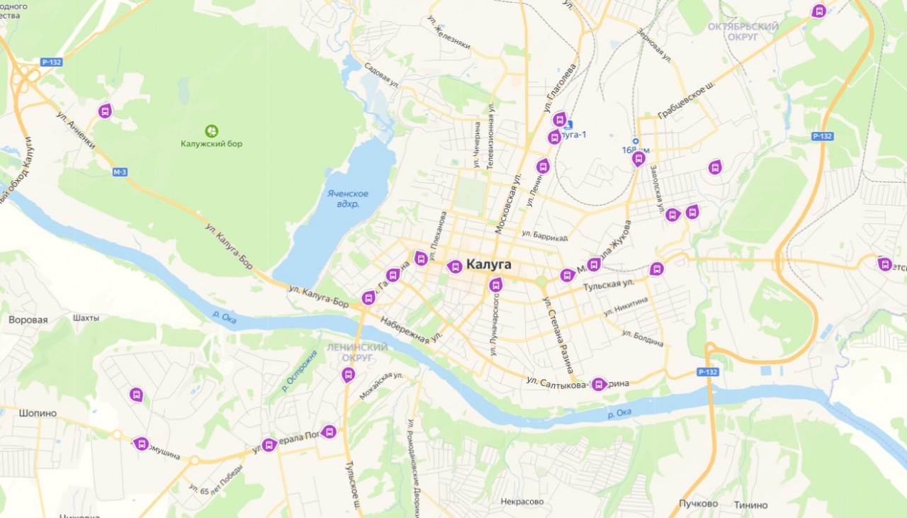 Онлайн карта движения общественного транспорта калуга