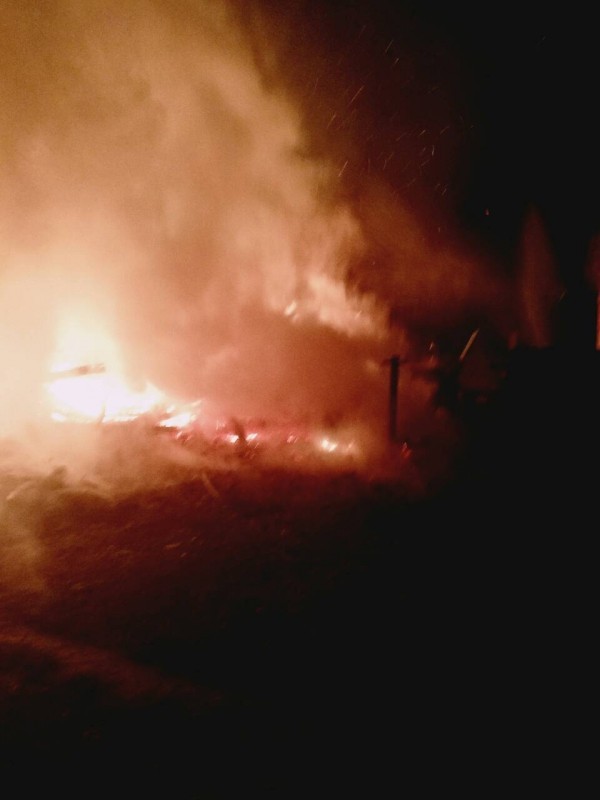 В Малоярославецком районе сгорел сарай