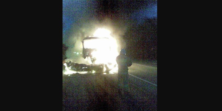Водитель заживо сгорел после аварии