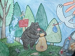 Лучшую свалку в лесу нарисовал воспитанник детсада