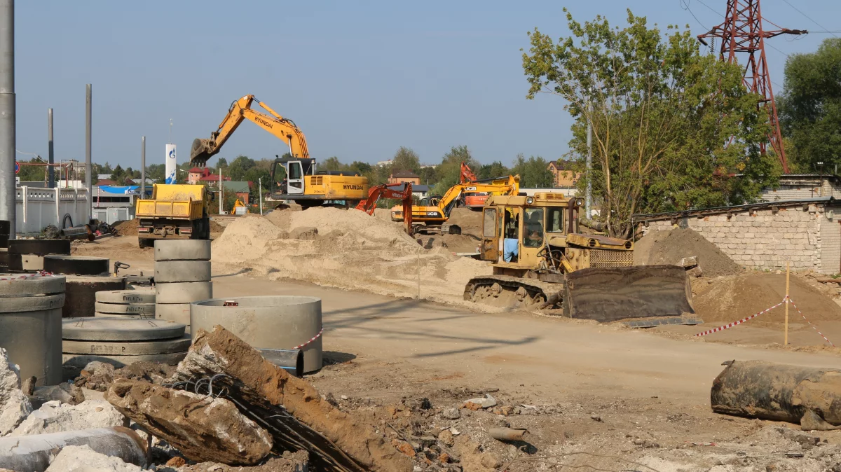 Площадка за неделю до запуска путепровода