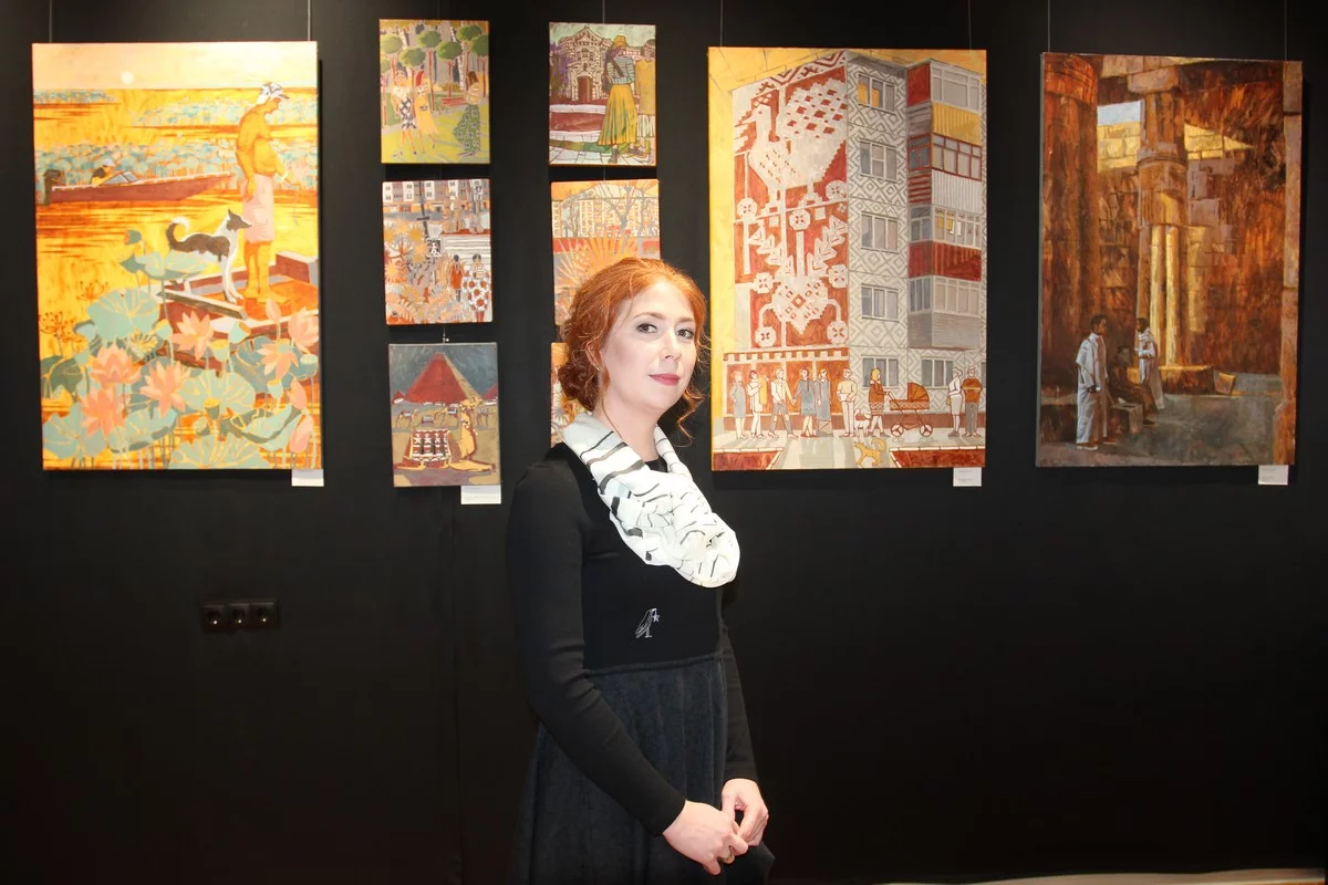 Среди работ Анны Катуховой можно увидеть и Калугу. 