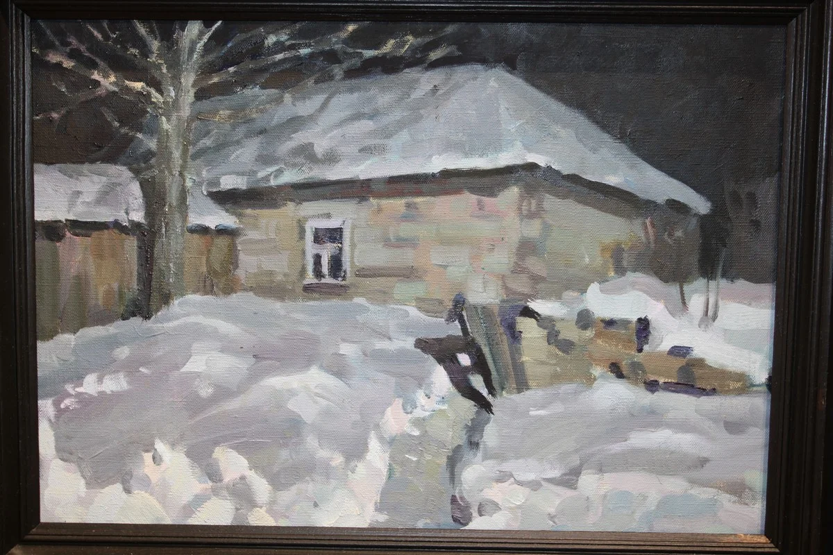 «Тихая ночь». Работа Александры Михно, деревня Архангело. 