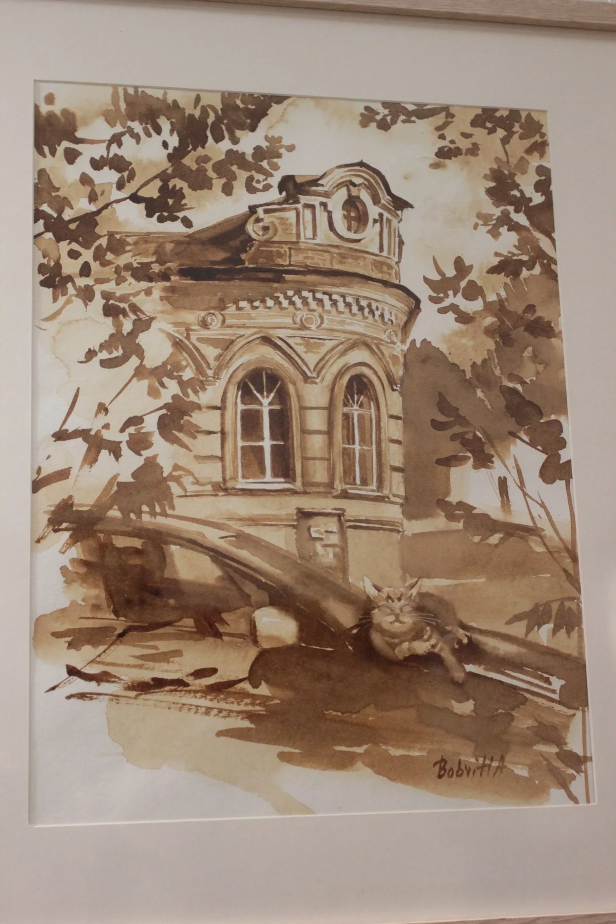 «На Воскресенке». Эту картину Татьяна Бобрецова написала кофе.  