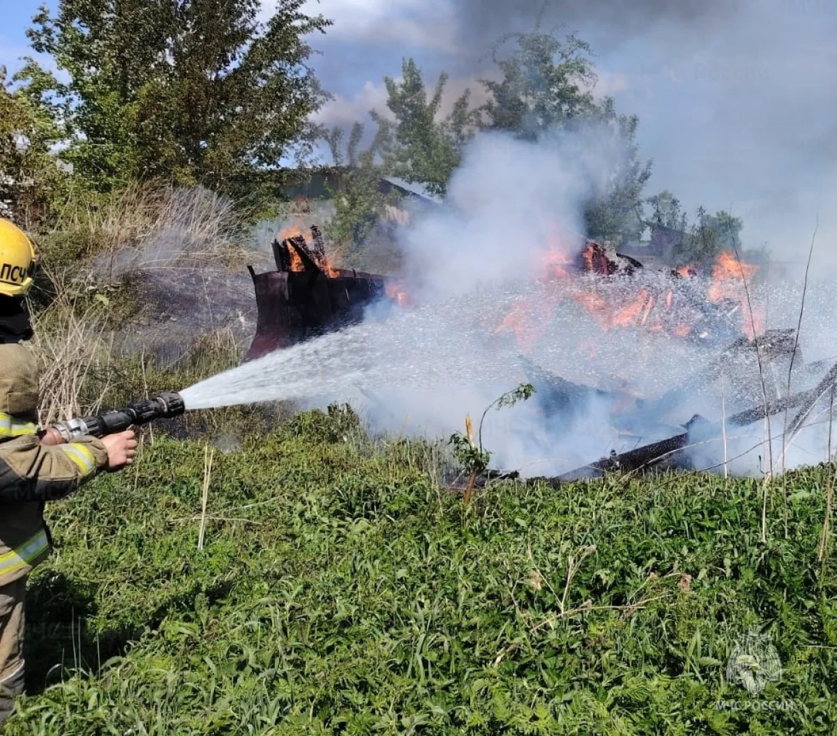 Пожар в Боровском районе