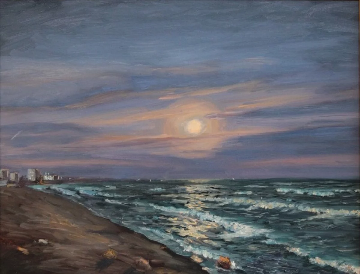 «Евпатория. Озеро Мойнаки. Ночь», 2023 год. 