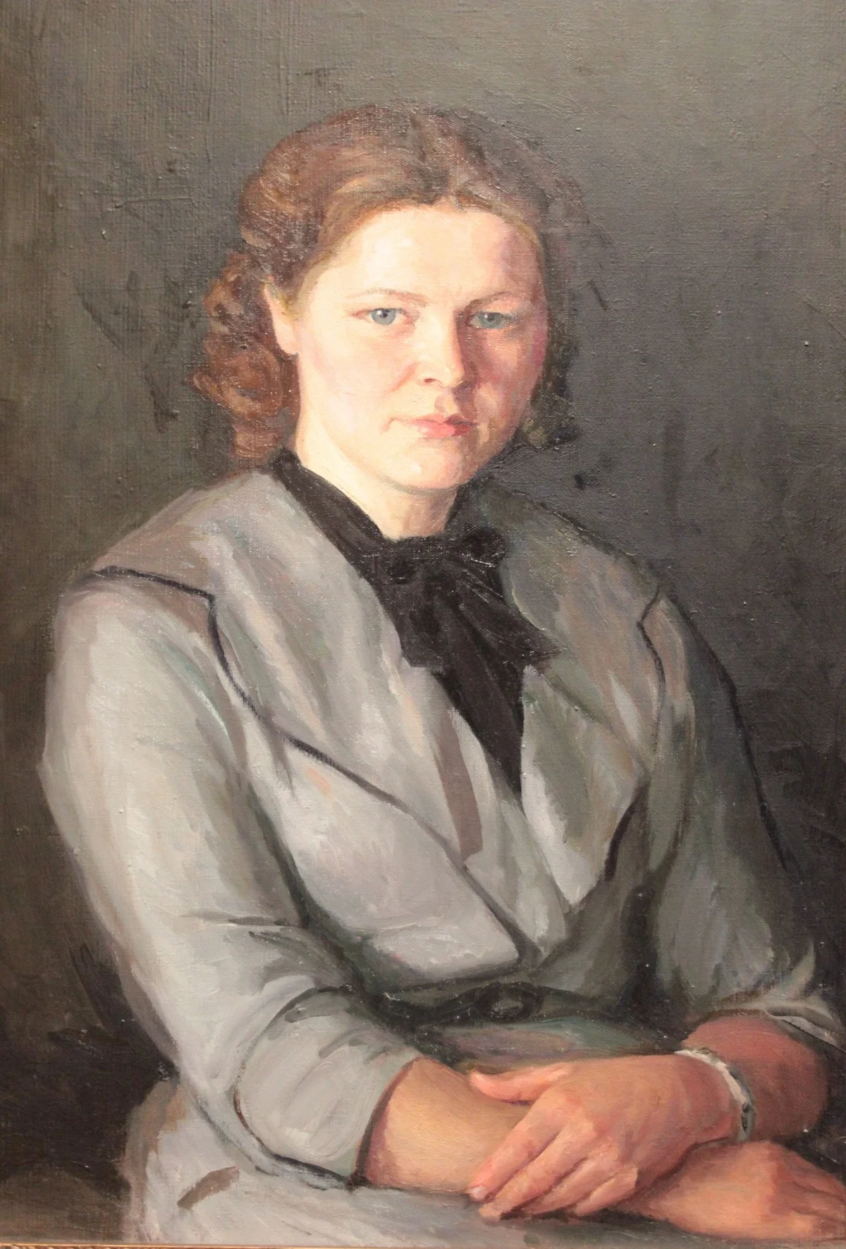 Евгений Китайкин «Портрет работницы фабрики «Аккорд» Валентины Катыженковой», 1950-е гг.  