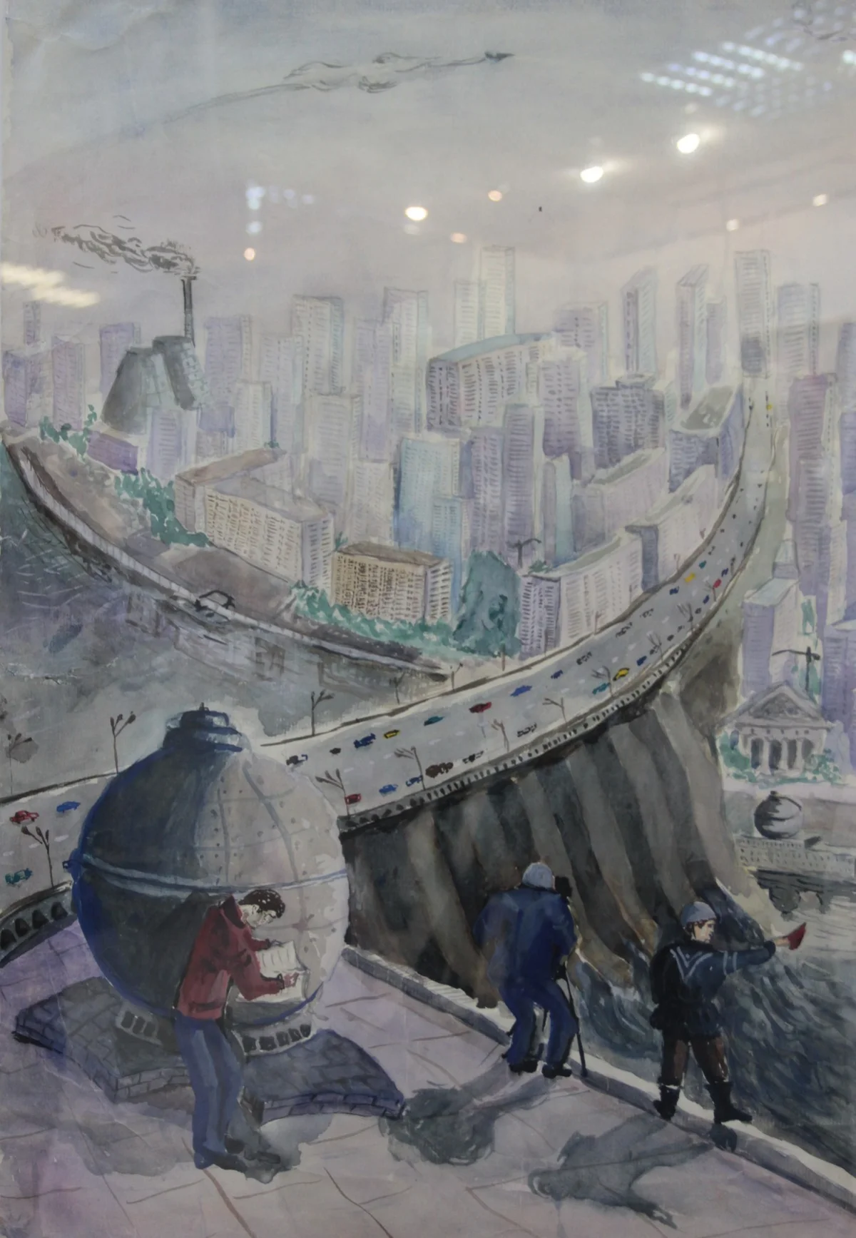 Работа Андрея Котуранова (4-й класс), преподаватели Галина Мурзалёва и Георгий Герасимов «Город будущего».