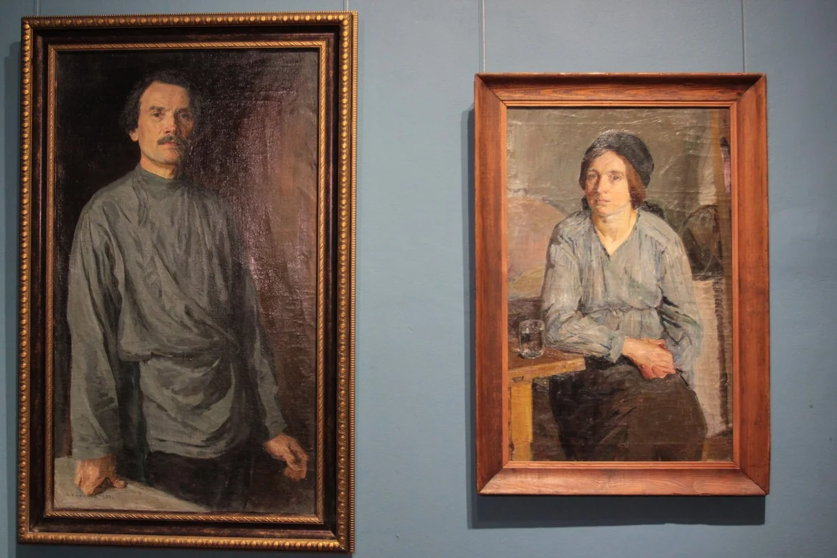 Афанасий Куликов «Автопортрет» и «Портрет жены».