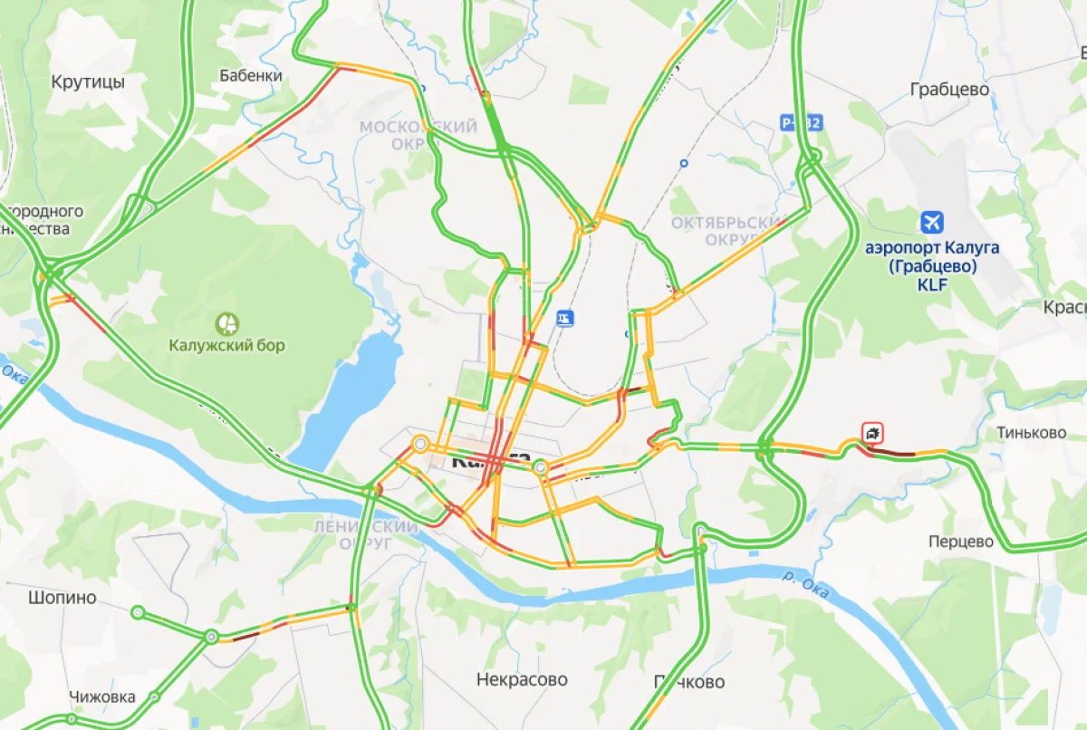 Пробки на 8:30 утра 26 декабря.