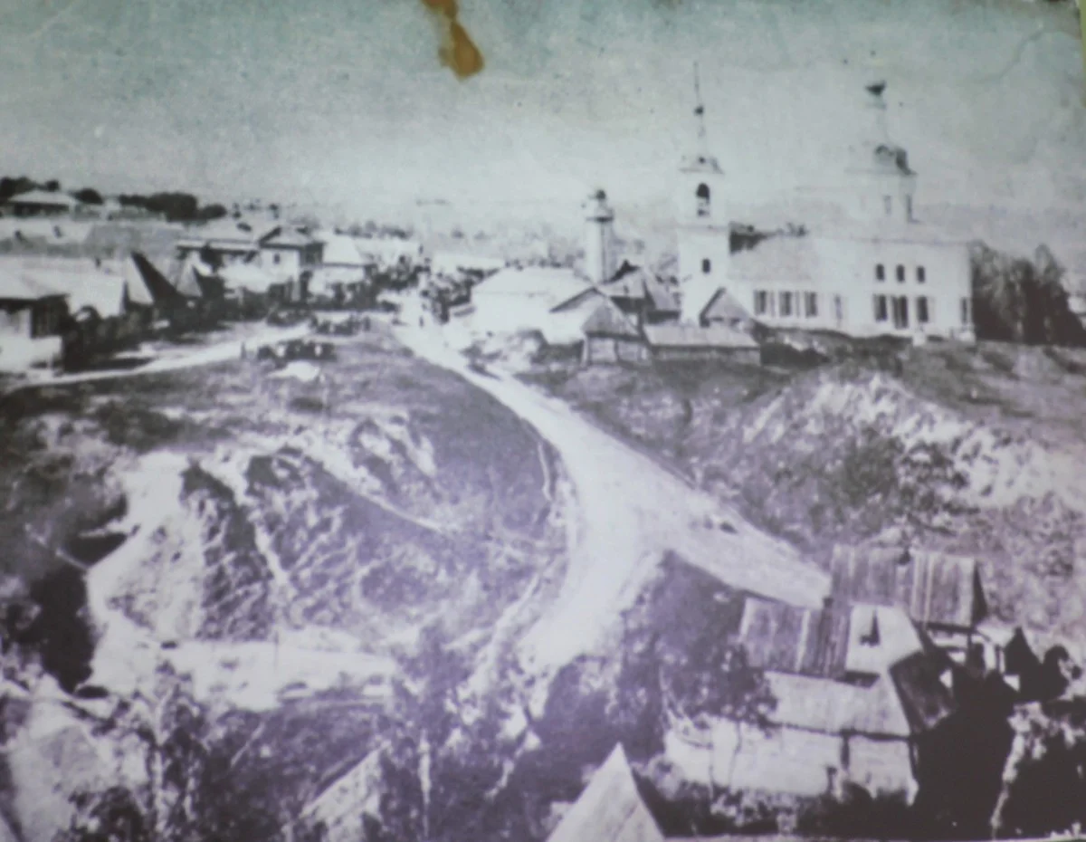 Это фото Перемышля дала Галине Массалитиной одна из местных жительниц. Сейчас на Новом городище устроена прогулочная зона со смотровыми площадками. Она находится на своем историческом месте. Эта территория была местом гуляния на протяжении всего XIX века. Но до 1900 года гуляния проходили только на маленьком кусочке - в крошечном городском саду, а рядом была прекрасная площадка, куда не могли пройти из-за исторического вала и рва. Поэтому их в 1900 году убрали. Об этом упоминает в своих мемуарах местный священник. На фото этот вал еще видно. 