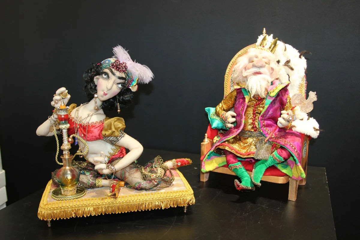 Царь Додон и Шамаханская царица. Работа Ольги Андрияновой. 