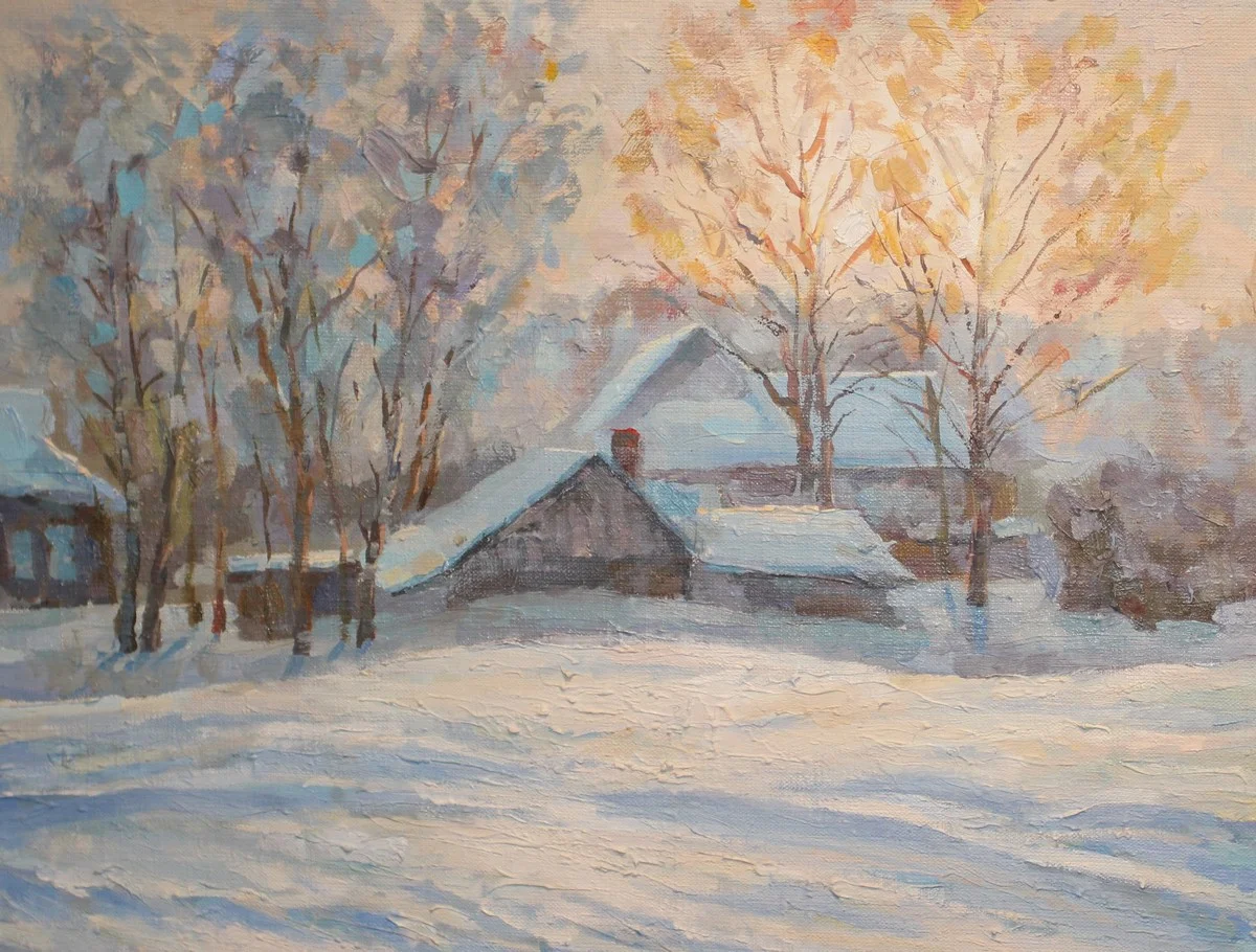 Юрий Лисецкий «Зимнее утро в Вёшках», 2015 год.