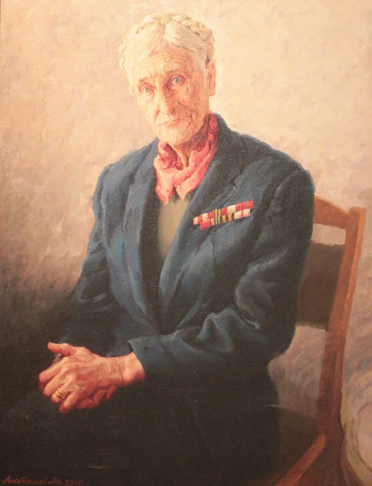 Александр Анатольев «Осадько Анна Петровна, участник боев под Сталинградом», 2010 год. 