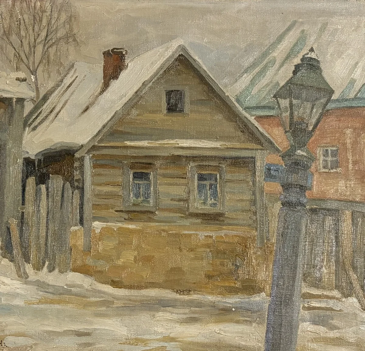 Алексей Фадеев «Улица в провинции (этюд «Старая Калуга»)», 1928 год.