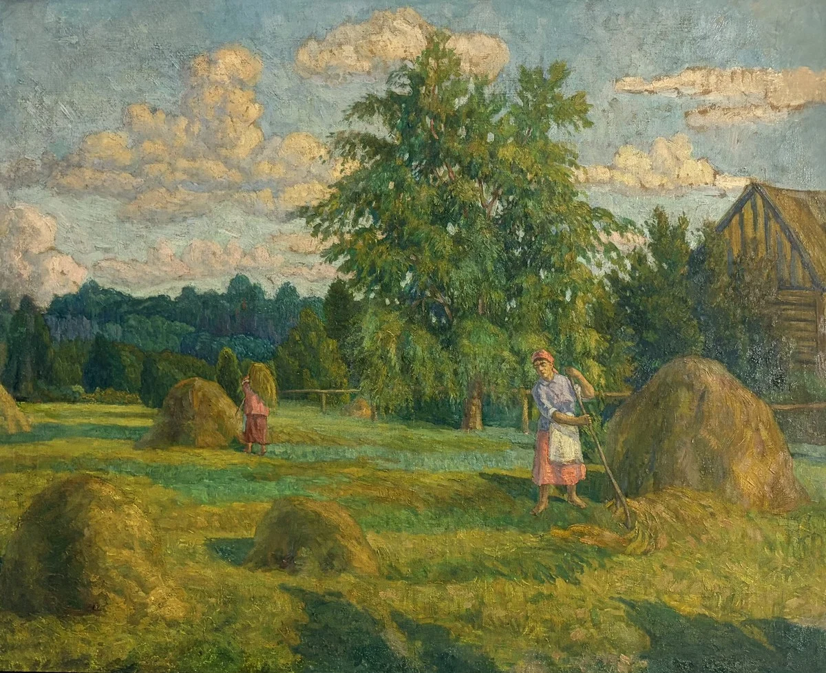 Александр Покровский «Уборка сена», 1926 год.