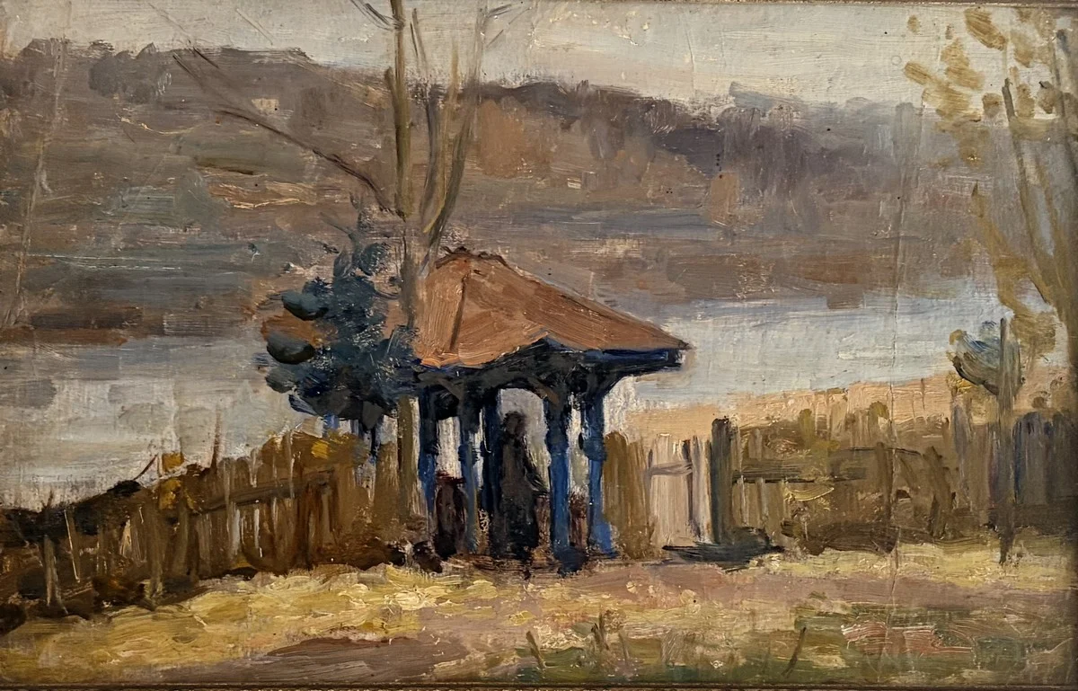 Виктор Остроумов «Царская беседка в калужском саду», 1928 год. 