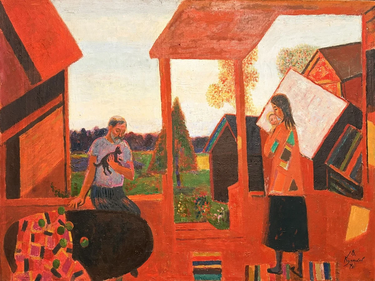 Вадим Кулаков «Красный вечер», 2014. Здесь персонажи очень похожи на самих Кулакова и Власову.  